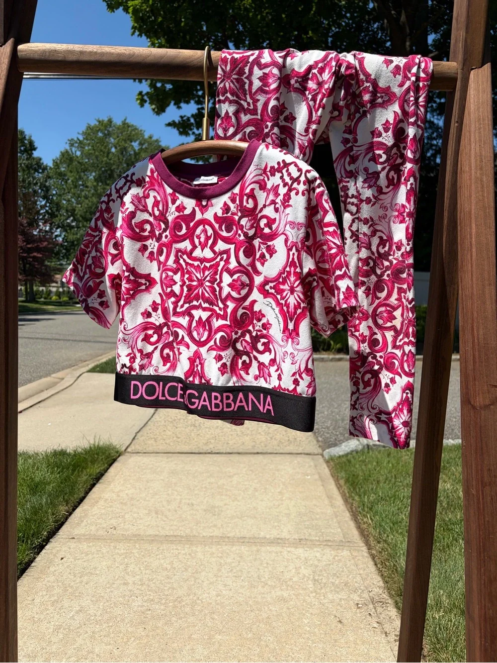Dolce & Gabbana Majolica Print 7-8Y Two-Piece Set